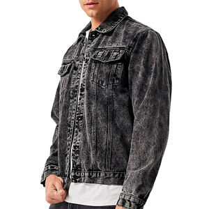 แจ็กเก็ตยีนส์ฟอกสุดหรูเสื้อแจ็กเก็ตยีนส์ลำลอง - Product Image 3