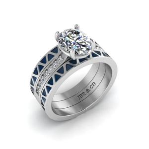 Anillo de compromiso de plata 925 chapado en oro y diamante ovalado para mujer, anillo de bodas de lujo, joyería fina al mejor precio - Product Image 2