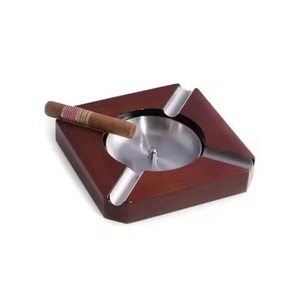 Cenicero de Madera y Latón para Cigarros, Accesorios para Fumar, Obra de Arte de Mesa, Ceniceros Elegantes para Ancianos - Product Image 4
