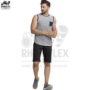 เสื้อกล้ามผู้ชายดีไซน์แบบลำลองระบายอากาศได้ดีสำหรับออกกำลังกายในยิมดีไซน์ที่ดีที่สุดสำหรับผู้ชาย - Product Image 5