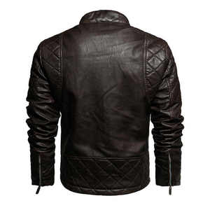 Homme Haute Qualité 2022 Nouveau Pu Cuir Hommes Automne Et Hiver Hommes Vestes En Cuir - Product Image 5