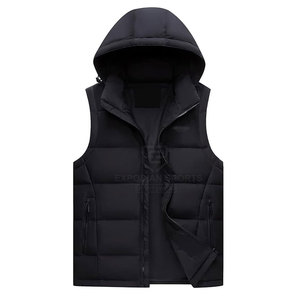 Chaqueta de Burbuja sin Mangas para Hombre, Transpirable y Ecológica, con Capucha, para Invierno, con Logotipo Frontal, Color y Diseño Personalizables - Product Image 1