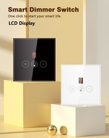 Interrupteur intelligent pour maison connectée, unipolaire, dimmable, blanc, tactile, à déclenchement en fin de cycle, Zigbee, Wi-Fi, RF433, 10A, PC, application Smart Life