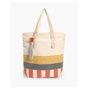 Bolsas de algodón orgánico 100% con raya de línea en blanco y negro, con asa de cuerda, tamaño de logotipo personalizado, recicladas, certificado GOTS, para chicas y mujeres - Product Image 5