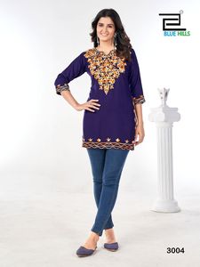 Presents 14Kg Heavy Rayon Woolen Work Short Kurtis <strong>Side</strong> Cut Office &amp; Regular Wear <strong>by</strong> Maruti <strong>Fashion</strong> - Product Image 4