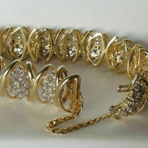 กำไลข้อมือ8CT เพชรโมอิสเพชร925สีเงินสไตล์วินเทจสำหรับงานหมั้นหรือปาร์ตี้ - Product Image 1