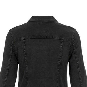 OEM Premium Quality <b>Women's</b> Quilted Denim Jackets 100% Cotton Fabric Solid Black Color <b>Turn</b> Down Collar Button <b>Up</b> <b>Jeans</b> Jackets - Product Image 2