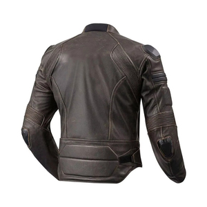 Blouson de moto en cuir pour homme, taille plus, hiver, homologué CE, imperméable, coupe-vent, manches longues, personnalisable, pour motard - Product Image 2