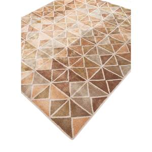 Tapis en soie tufté à la main Acar, motif géométrique ivoire, grand rectangle en viscose pour usage domestique - PTPS-7003 pour salon ou chambre - Product Image 2