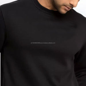 เสื้อสเวตเตอร์ผ้าคอตตอนผสมสำหรับผู้ชายเสื้อสเวตเตอร์เทอร์รี่ผ้าคอตตอนผสมสีพื้นเสื้อคอกลมแบบสตรีทแวร์ออกแบบได้ตามต้องการสำหรับฤดูหนาว - Product Image 6