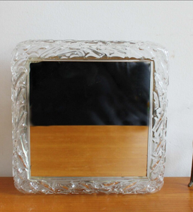 Lámpara de espejo vintage de cristal-Wila Leuchten. Hollywood Regency estilo espejo Floral pared colgante decoración de pared - Product Image 2