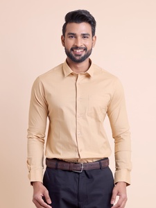 เสื้อเชิ้ตแขนยาวคอตั้งสำหรับผู้ชาย, ผ้าฝ้าย100% พรีเมี่ยมสำหรับโอกาสทางการระบายอากาศได้ดีสวมใส่สบาย - Product Image 2