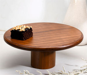 Soporte de pastel de madera de aspecto brillante para suministros de restaurante y hotel - Product Image 3