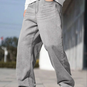 กางเกงยีนส์ทรงหลวมคุณภาพสูงของผู้ชายกางเกงยีนส์ผ้าฝ้าย100% สไตล์อเนกประสงค์สำหรับฮิปฮอปแนวกอธปาร์ตี้ฤดูหนาวและฤดูใบไม้ผลิ - Product Image 1