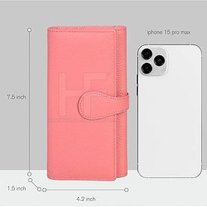 Cartera de cuero con cierre de cremallera impermeable de longitud corta superventas logotipo personalizado de alta calidad viaje uso al aire libre - Product Image 5