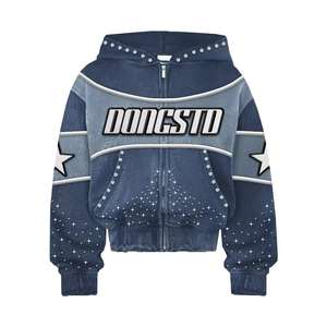 Sudadera con Pedrería de Alta Densidad, Diseño Personalizado al por Mayor, Impresión Digital, Corte Holgado, Bordado - Product Image 6