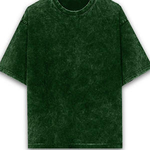 T-shirt vintage délavé coupe courte et carrée 275 GSM, impression DTG, épaules tombantes oversize, vierge, 100% coton, vert de luxe - Product Image 6
