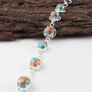 Pulsera de Tenis de Plata de Ley 925 con Circonita Natural de Ostra Espinosa, Diseño Clásico Simple, Regalo de Lujo para Mamá - Product Image 3