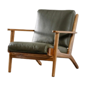Silla Mecedora Moderna con Estructura de Madera Resistente y Acabado Liso, Diseño Ecológico para Dormitorio, Sala de Estar, Hoteles y Villas - Product Image 4