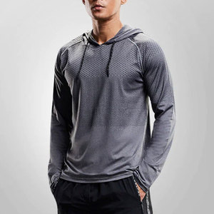 100% poliéster gimnasio deporte entrenamiento sudadera entrenamiento Fitness camisa ropa deportiva con capucha - Product Image 4
