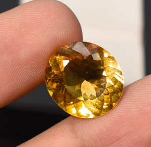 Saphir jaune foncé de laboratoire, pierre précieuse ovale, 11,25 carats, saphir doré profond sans défaut, 18 x 16,5 mm, pierre précieuse en vrac pour la fabrication de bijoux - Product Image 4