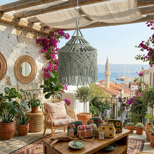 Sage Green 40X50 Macrame Chandelier Boho Fringe Pendant <b>Light</b> Modern Woven Lampshade for <b>Nursery</b> NF - Product Image 3