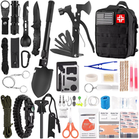 142 en 1 randonnée outil de survie d'urgence voyage sac de sauvetage équipement de Camping survie en plein air professionnel équipement de survie Kit