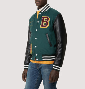 Tendance Chenille Broderie Varsity Bomber Jacket pour Hommes Logo Personnalisé Letterman Manteau avec Baseball Streetwear pour l'Hiver - Product Image 6