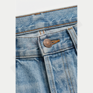 Men's Denim <b>Jacket</b> Stand Collar Front Logo Quick Dry <b>Straight</b> Fit Stretchable Blue Black Wholesale Custom OEM Casual Bulk - Product Image 4