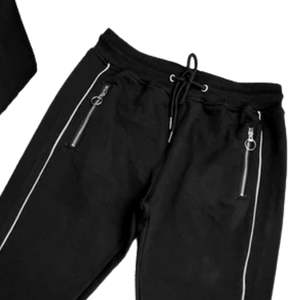 Ensemble de survêtement noir pour homme, sweat-shirt à col zippé, pantalon de jogging, vêtements de sport d'entraînement athlétique, unisexe - Product Image 4