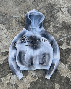 Fabricante Industrial personalizado 500gsm gemas de Terry francés sudaderas con capucha lavado sucio bordado sudaderas con capucha - Product Image 3