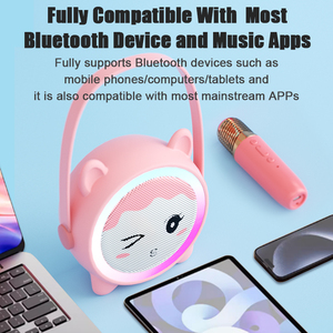 Phim Hoạt Hình Gia Đình Karaoke <span class=keywords><strong>Bluetooth</strong></span> Di Động Ngoài Trời Mini Loa Âm Thanh Với Microphone Máy Karaoke Cho Trẻ Em Sinh Nhật Hiện Nay - Product Image 6