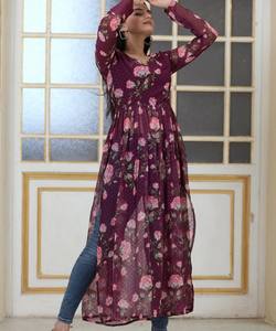 Vestido Largo Anarkali de Estilo Bollywood, Nuevo Diseño, con Bordado, Dupatta, Ropa Femenina India y Pakistaní - Product Image 4