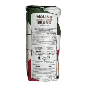 Farine à pizza italienne MOLINO BRUNO, qualité 00, paquet de 1 kg, mouture fine (0,55 mm), prête à l'emploi, durée de conservation de 12 mois - Product Image 2