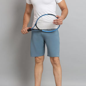 Pantalones cortos de gimnasia para hombre personalizados al por mayor 100% poliéster verano estilo urbano sólido ecológico de talla grande pantalones cortos deportivos de malla - Product Image 6