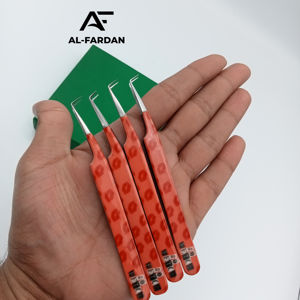 Pince à épiler d'extension de cils enduite de papier entièrement personnalisable Pointe en fibre à 90 degrés Volume durable en acier inoxydable - Product Image 4