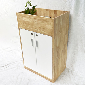 Minimalist Design 60x40x95cm THS68049 Office <b>Desk</b> File <b>Cabinet</b> with Green Plant Shelf - Product Image 5
