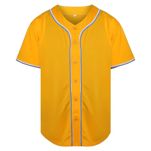 Camiseta de uniforme de béisbol y softbol de poliéster 100% personalizada, camiseta multicolor con botones en Tallas grandes - Product Image 1
