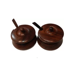 Vente en gros de sucriers/pots en bois Couverts Bocaux Sel Sucre Épice Poivre Boîte Boîtes Pots avec sucrier en bois d'acacia - Product Image 1