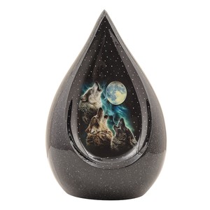Urne de loup de mi-nuit pour urne de crémation de cendres humaines pour urne de larme adulte pour cendres humaines pleine taille - Product Image 1