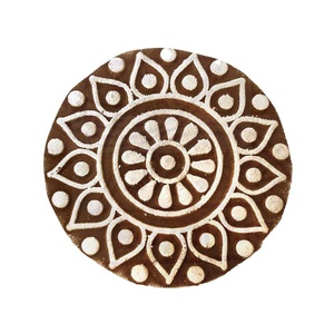 Tampon d'impression de conception de Mandalas ronds en bloc de bois asiatique - Product Image 4