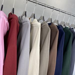 Pull-over surdimensionné d'hiver pour hommes en coton éponge français imprimé de logo personnalisé 430GSM sweat-shirt à capuche vierge - Product Image 5