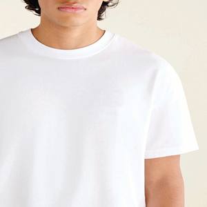 Camisetas de algodón 100% para hombre, suaves, transpirables, sólidas, con hombros caídos, cuello redondo, la mejor opción de personalización disponible en todas las telas GSM - Product Image 3