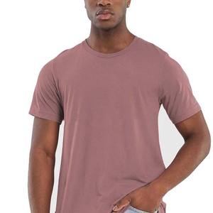 T-shirt pour vêtements pour hommes T-shirts pour hommes en coton col rond manches courtes chemises d'été surdimensionnées unies nouveauté Service OEM - Product Image 4