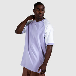 Camiseta extragrande de alta calidad con estampado personalizado para hombre, 100% algodón, diseño de hombro caído antiarrugas con patrón liso - Product Image 2