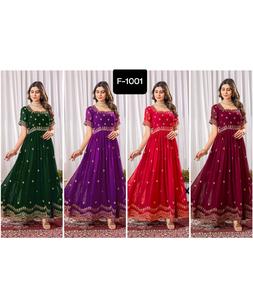 Nouveau Designer Femmes Porter Prêt à Porter Fantaisie Broderie Zari Paillettes Robes De Travail et Salwar Kameez Costume pour Mariage Festival Porter - Product Image 1