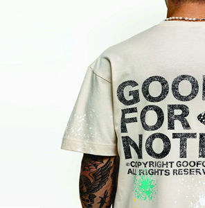 Alta calidad 200 gsm transpirable 100% algodón gran caída hombro comodidad hombres ropa camisetas sueltas recién llegados - Product Image 6