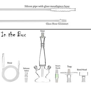 Cachimba Metier de 26 Pulgadas con Doble Manguera, Hecha a Mano con Vidrio de Borosilicato, Dimensión Personalizable, Pipa de Agua Ecológica - Product Image 4