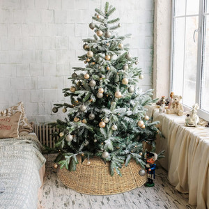 Direct Factory High Quality Seagrass <b>Christmas</b> <b>Tree</b> <b>Skirt</b> Handwoven <b>Wicker</b> Base Cover High Quality OEM ODM Factory Wholesale - Product Image 2