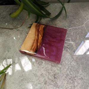 Sous-verres en marbre et pierre de bois d'acacia élégants et durables, faits à la main pour la maison, le bureau, les tables basses, - Product Image 1